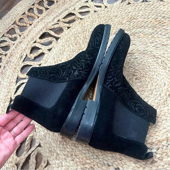 ROBERT GRAHAM WOODMAN BOOTS BLACK FLORAL SUEDE 9.5 - Picture 5 of 7